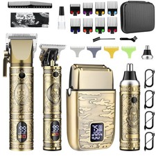 Hair Clippers for Men Professional, Beard Trimmer Kits & Sets, Cordless Mens ...