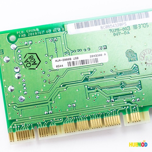 Adaptec USB2Connect AUA-2000B 2-Port USB PCI Card Expansion Controller Card NEW - Afbeelding 2 van 5