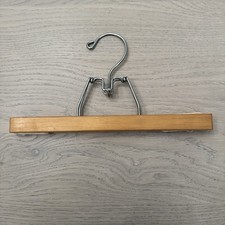 Wooden/Metal Clamp-Style 11 Skirt Hanger 1940s-1960s PO-VG