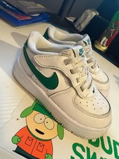 Nike Force 1 Low EasyOn Toddler Shoes White Malachite Green Size 7C