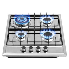 24″x20″ Built in Gas Cooktop 4 Burners Stainless Steel Stove with NG/LPG Conv...