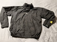 Helly Hansen Helly Tech Jacket Mens Large Black Rain Windbreaker Stow Hood