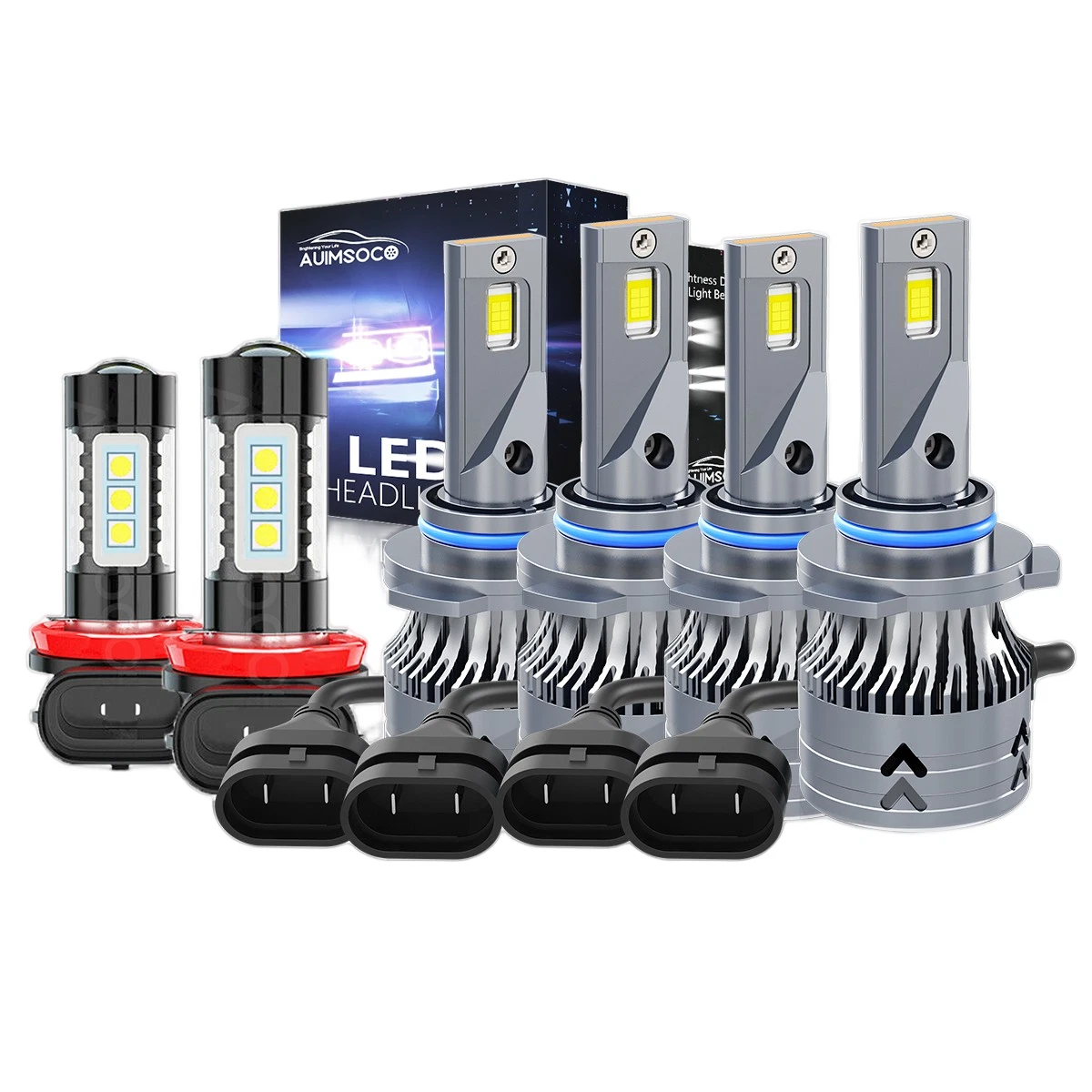 For Honda Accord 2006-2012 6x LED Headlight Bulbs High Low Beam Fog Light 6500K