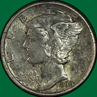 1930 Mercury Dime Choice Almost Uncirculated AU+ Coin #45854