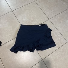 Zara Basic Navy Blue Ruffled Skort - Size M