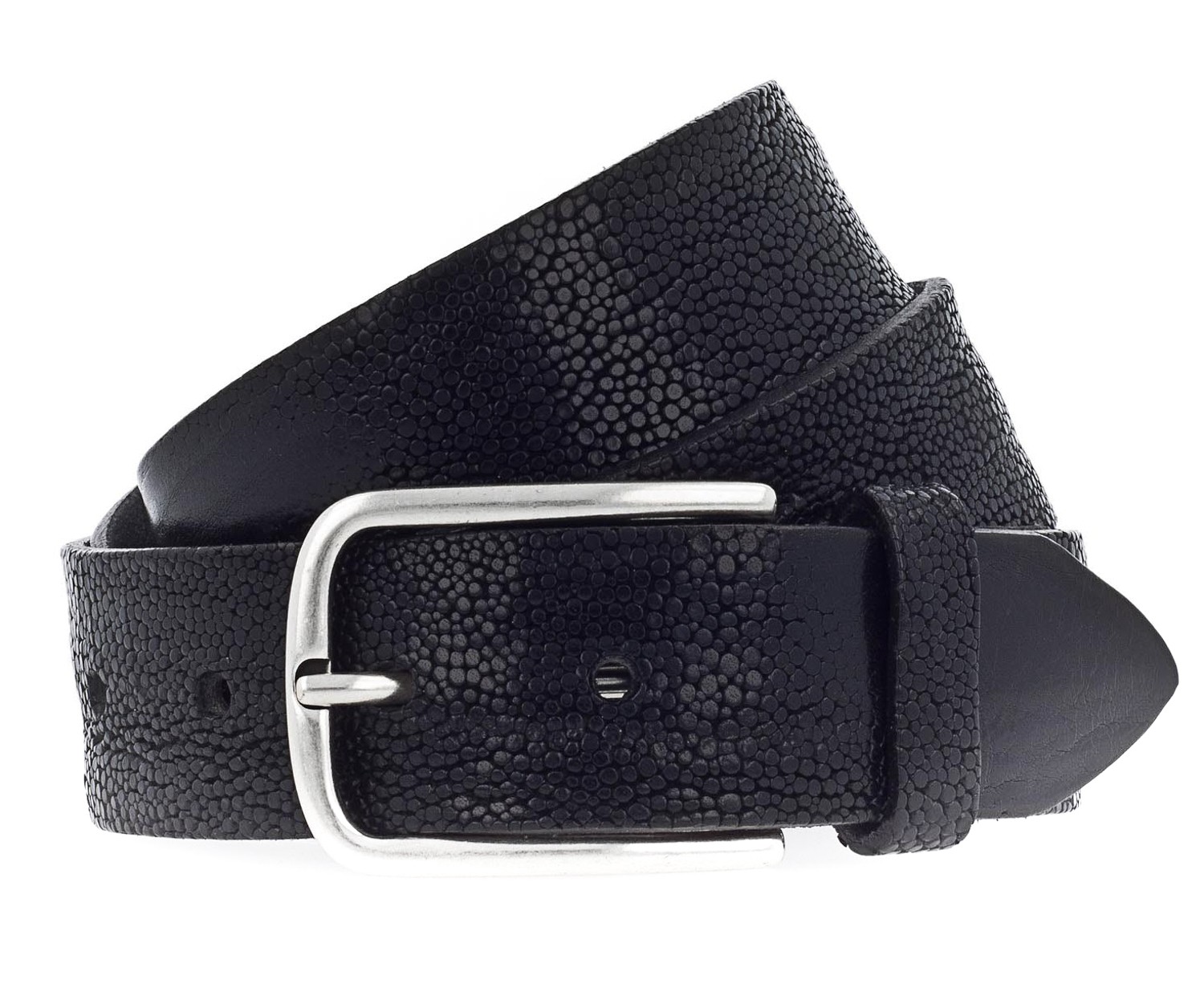 Vanzetti 35mm Full Leather Belt W115 Black