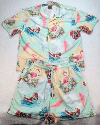 Jordan Essentials Mens L Tropical Camp Set Jumpman Flamingo ib3007 ib301 Glacier