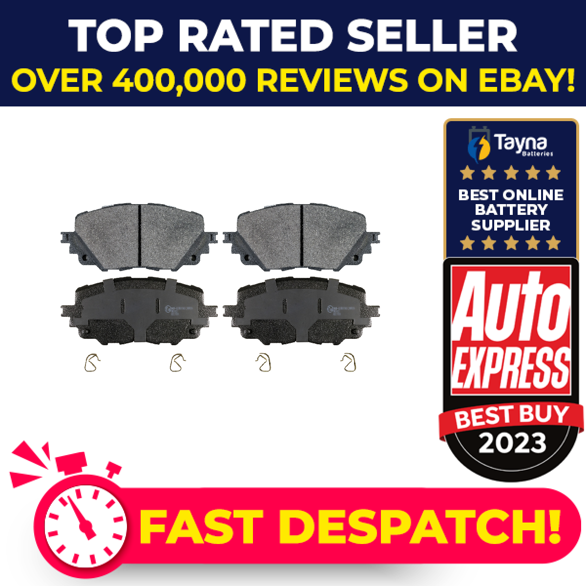 Brake Pads Set fits ABARTH 124 SPIDER 348 1.4 Front 2016 on 55253268 6000615055