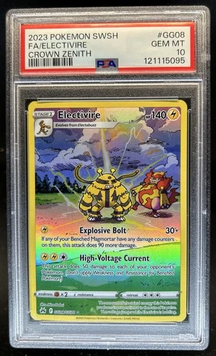 2023 Pokemon SWSH Crown Zenith Electivire Galarian Gallery #GG08/GG70 PSA 10