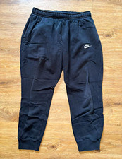 Nike Boys Black Fleece Cotton Jogger Pants M Pull On Elastic Waist Pockets