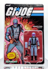 Super7 ReAction  G.I. Joe Wave 6 SNAKE EYES  Red Glow  3.75  O-Ring Figure