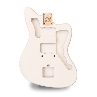 Jazzmaster Gitarrenkörper - Olympic White Vintage Nitro Satin - 2 Stück Erle