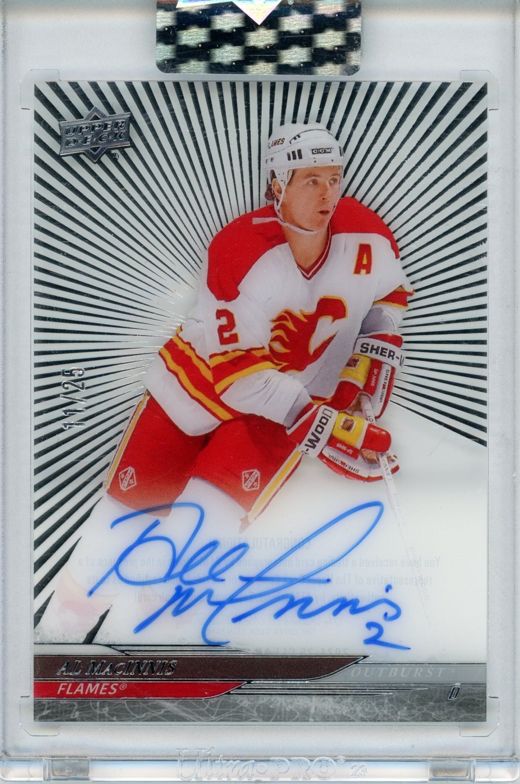 Al MacInnis 2024-25 Upper Deck Clear Cut Outburst #/25