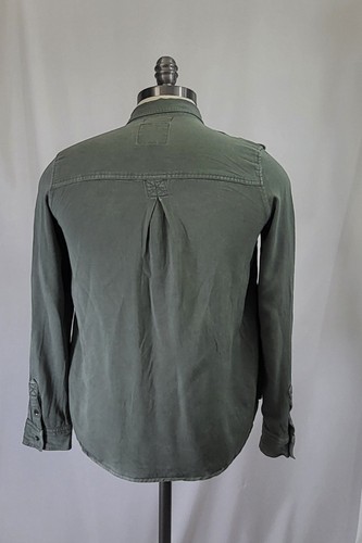 American Eagle Shirt Womens Medium Green Boyfriend Fit Long Sleeve Button Up - Bild 2 von 8