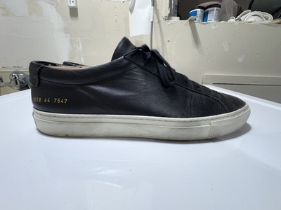 Common Projects Size EU 44 US 11 Men s Achilles Original Black Leather Sneakers