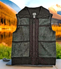 Vintage Designer Originals Studio Leather Patchwork Vest Woman  s Small