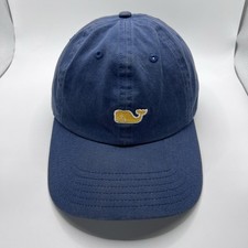 Vineyard Vines Strapback Hat Navy Blue Yellow Whale Logo Embroidered Cap Hat