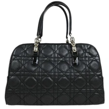Christian Dior Black Perforated Lambskin Handbag MA-0051 155024