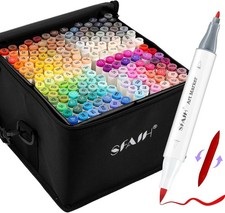 Alcohol Markers Brush Fine 168 Colors Double Tipped Art Markers for Adult