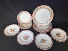 Christmas Pine Cone Dinnerware 12 Pieces  by Sakura, 4 Place Setting Debbie Mumm