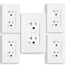 5-Pack GFCI Outlet 20 Amp, Self-Test GFI Rece...