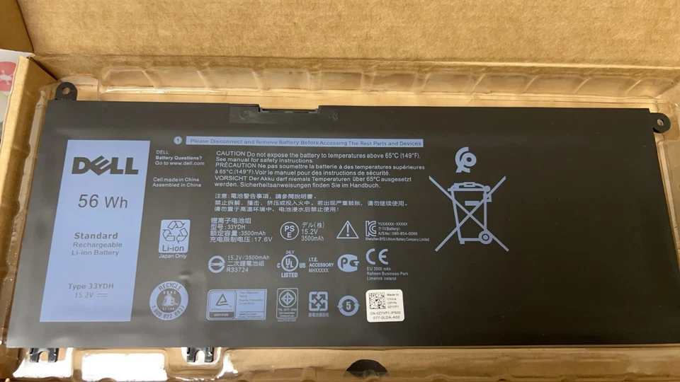 Genuine 33YDH Battery For Dell Latitude 3380 3480 3490 3590 Inspiron 15 17 7773 - Image 2 of 4