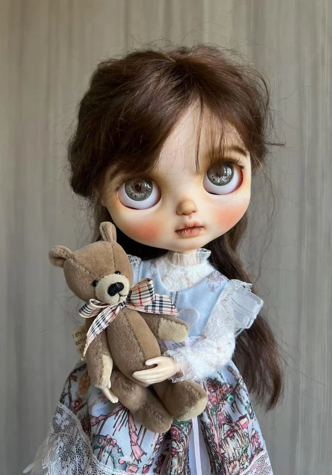 Conjunto de Vestido Largo Estilo Lolita Estampado para Blythe, Obitsu 24 S, Azone S (ÚNICO EN SU CLASE) Foto 3 de 4