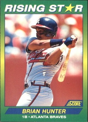 1992 Score 100 Rising Stars #3 Brian R. Hunter - BB