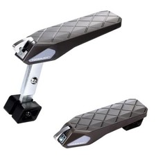 Folding Car Door Step Vehicle Pedal Ladder for Roof Access, Dark Grey