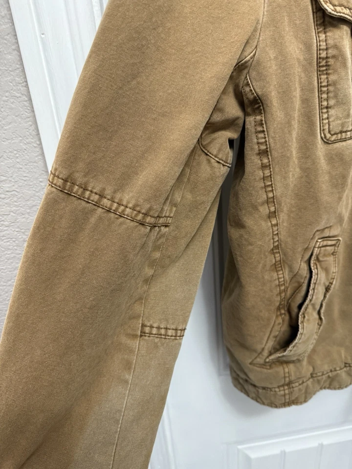 Chaqueta Levi's Para Hombre Grande Forrada Sherpa Marrón Militar Camionero Tareas Abrigo Occidental Foto 4 de 4