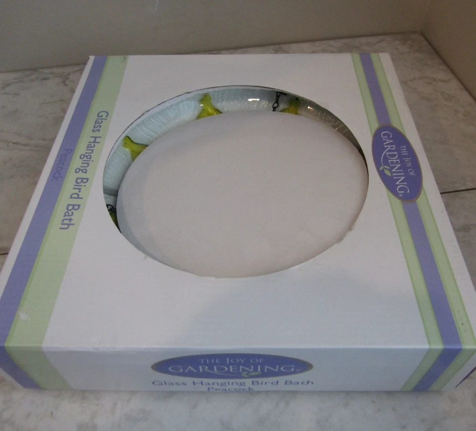 NUEVO EN CAJA Joy of Gardening Pavo Real Colgante Pájaro Baño Exterior Alimentador Salvaje Jardín Decoración Foto 4 de 4