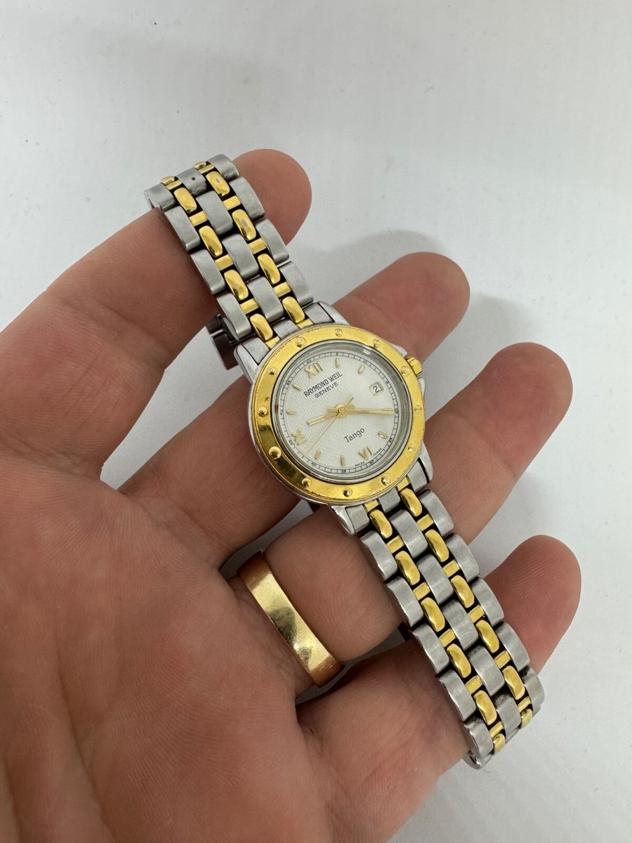 Ladies Raymond Weil Geneve Tango 18K Yellow Gold Stainless Steel