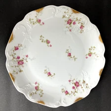 Antique M&R France M. Redon  Limoges Salad Plate 9" Hand Painted Gold Rim c.1906