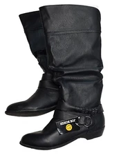 Joe Boxer Zayne Calf Height Women's Size 9 Boots Shoes Buckle Accent NWT