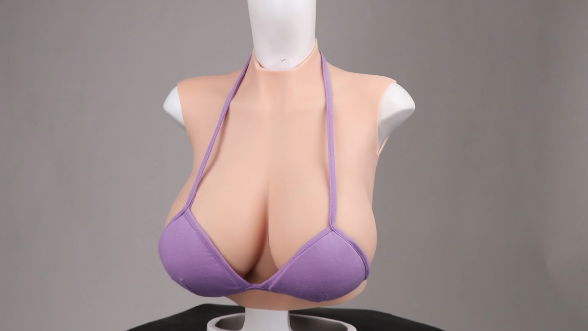 Anzi Silicone Fake Breast Forms & Plate - Drag Queen, Crossdresser Boob Enhancers (C-G Cup)