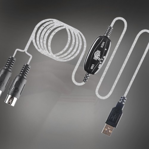 USB IN-OUT MIDI Interface Cable Converter to PC Music Keyboard Adapter CordgPx2 - Picture 2 of 10