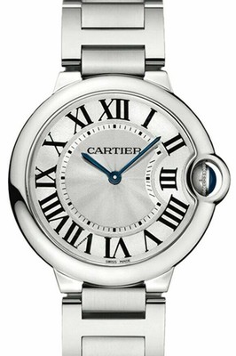 Cartier Ballon Bleu Steel 36mm Midsize Quartz Watch Box/Papers 3005  W69011Z4 | eBay