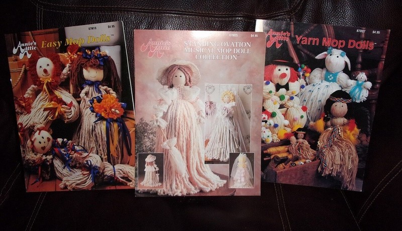 3 Annie's Attic Yarn Mop Dolls Leaflets