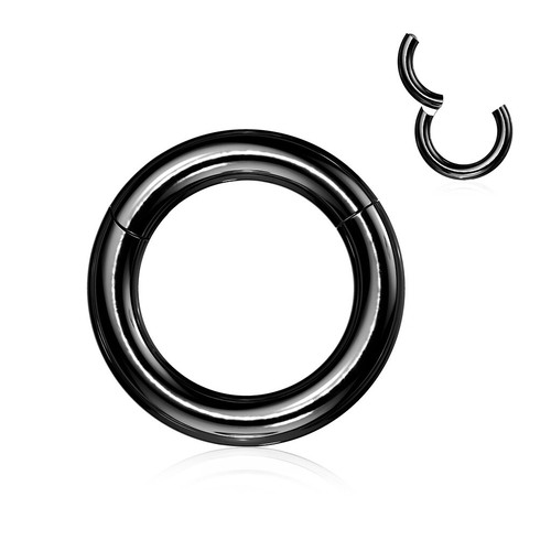 Heavy LARGE Gauge Smooth Hinged SEGMENT RING PA Prince Albert 3mm-6mm Septum - Picture 3 of 6