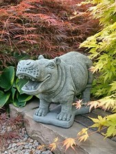 Steinfigur Nilpferd Flusspferd Afrika Dekoration  Garten 21,5 kg