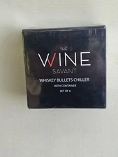 Whine Savant Whiskey Stones Bullets Stainless Steel - Bullet Chillers Set of 6