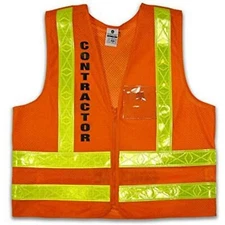 NYCTA Style Contractor Safety Vest, 5 Point Breakaway