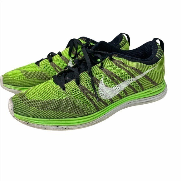 Nike Flyknit 1+ Lunarlon Electric Green Size