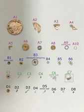 Omega Cal 562 Watch Movement Parts Balance Fork Wheel Spring Bridge 4
