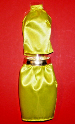 %***Barbie Signature Looks*Kostüm*Kleidung*Neckholderbluse*Rock*Glanzstoff***%