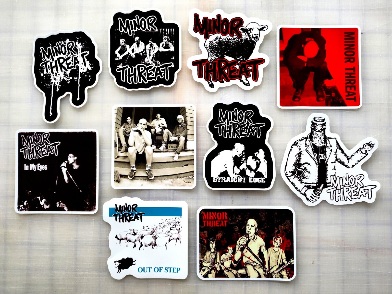 Minor Threat Vinyl Sticker Lot (10 Pack) punk straight edge fugazi sxe