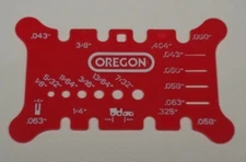 Saw Chain Measurment Tool Chainsaw Bar Chain Pitch, Gauge, File Measuring Tool 