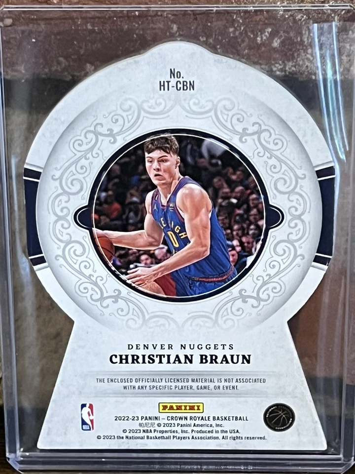 2022-23 Panini Crown Royale Christian Braun Heirs Of The Throne Relic Jersey Rc - Image 2 of 2