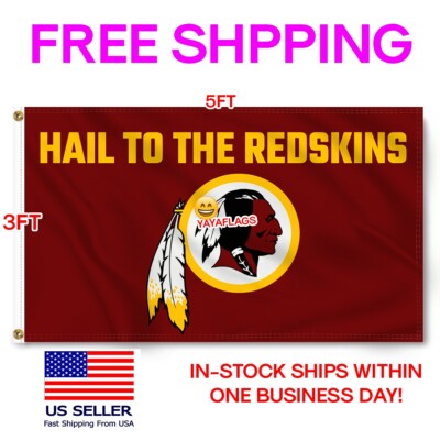 Redskins FLAG 3X5 Washington Hail to the Redskins Banner New Fast USA Shipping.