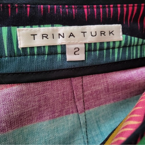 Trina Turk Corbin Colorful Shorts Front Pockets Womens Size 2 - Picture 4 of 4